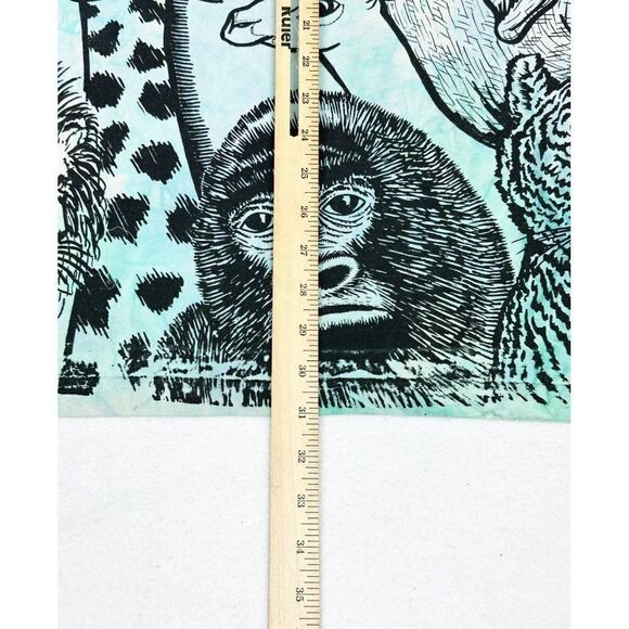 Vintage All Over Print Tie Dye Animals One Size T-shirt Jungle Single Stitch - Picture 9 of 9